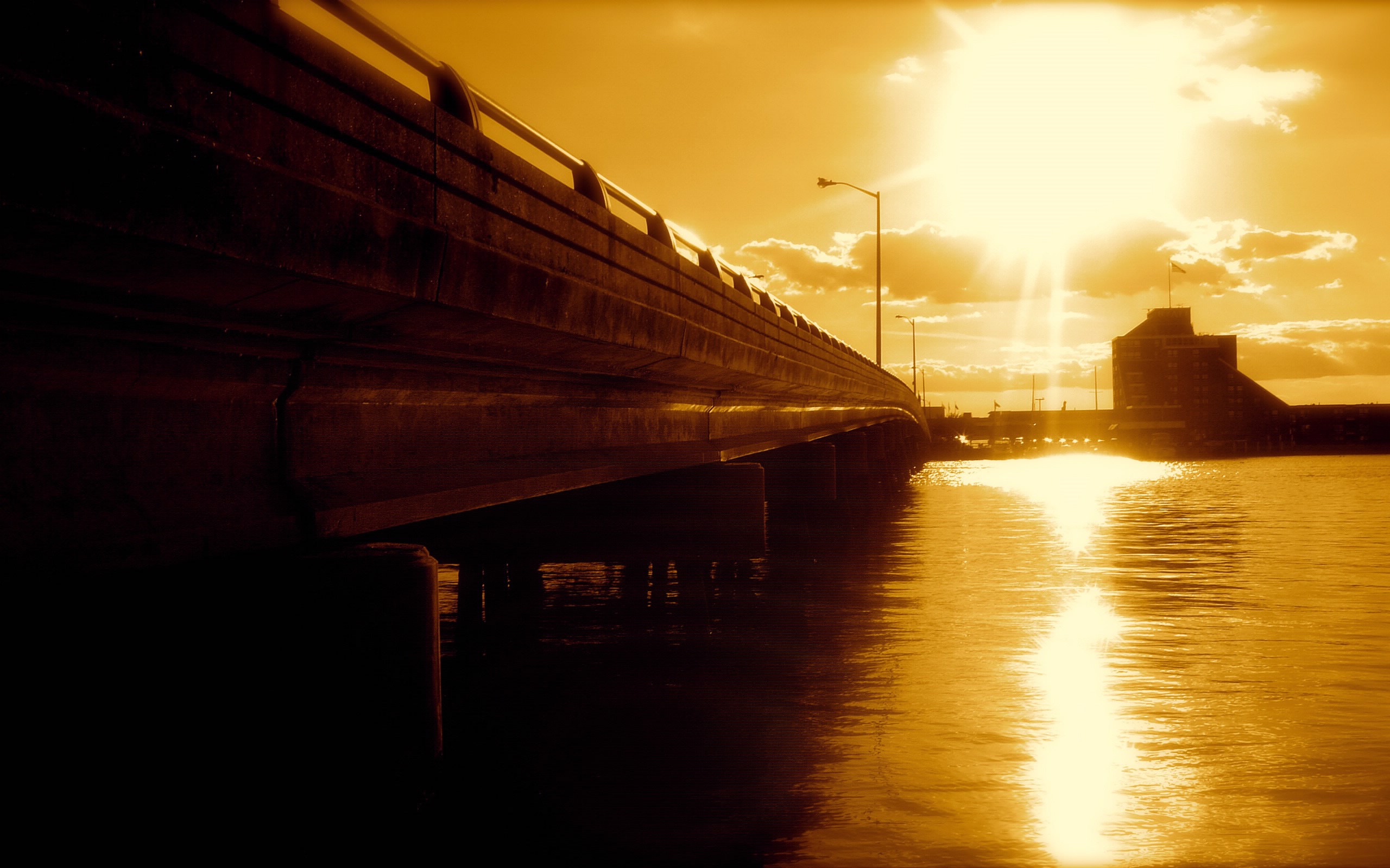 Fond d'ecran Pont sous le soleil