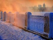 Pont sous la neige