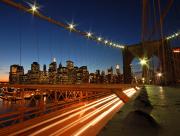 Pont ville la nuit