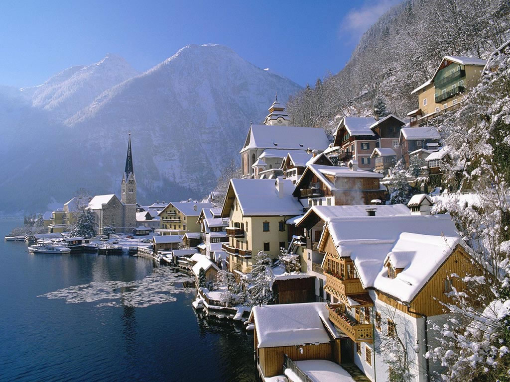 Fond d'ecran Ville sous la neige