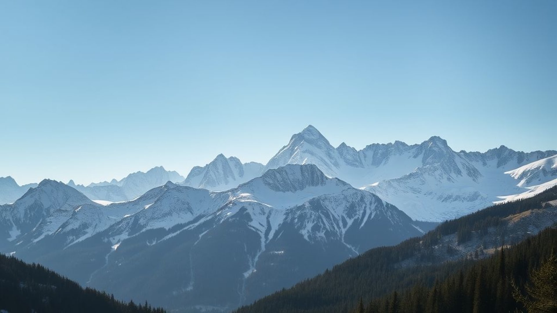 montagnes enneigées sous ciel étoilé