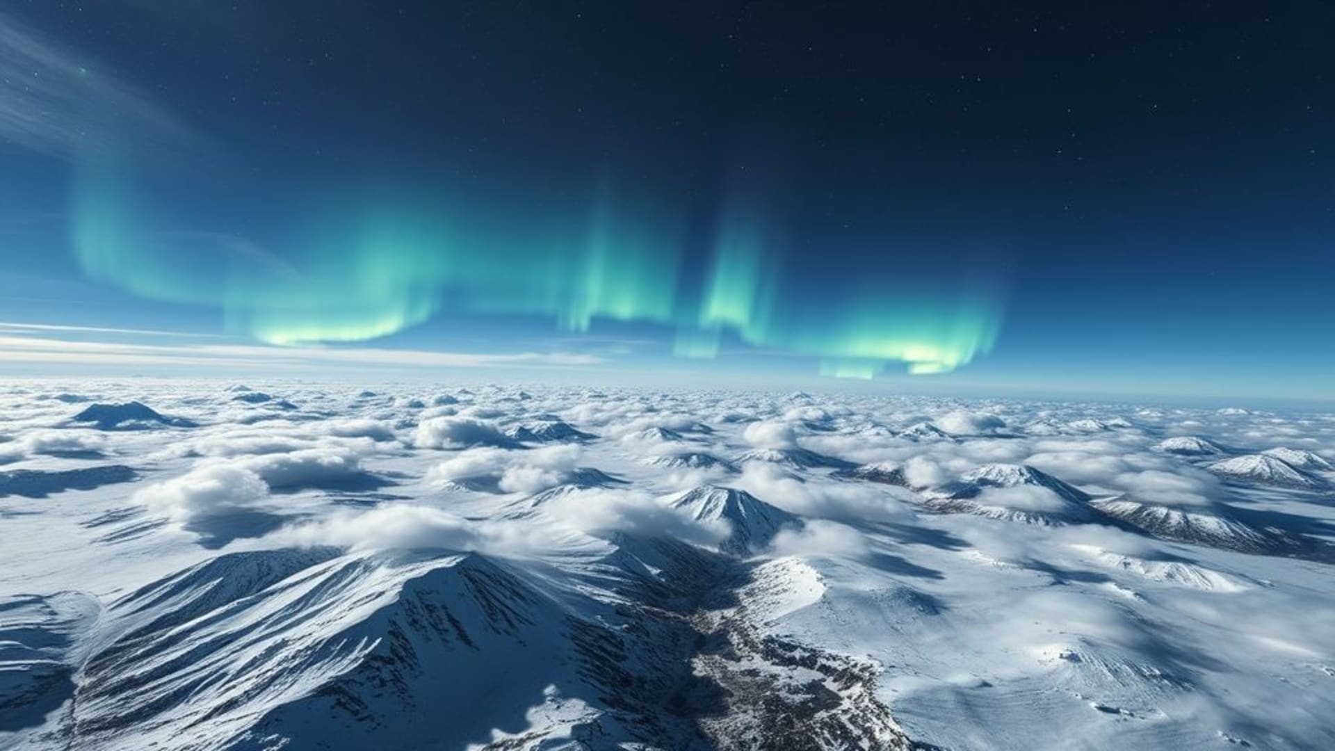 aurores boréales dans le ciel arctique