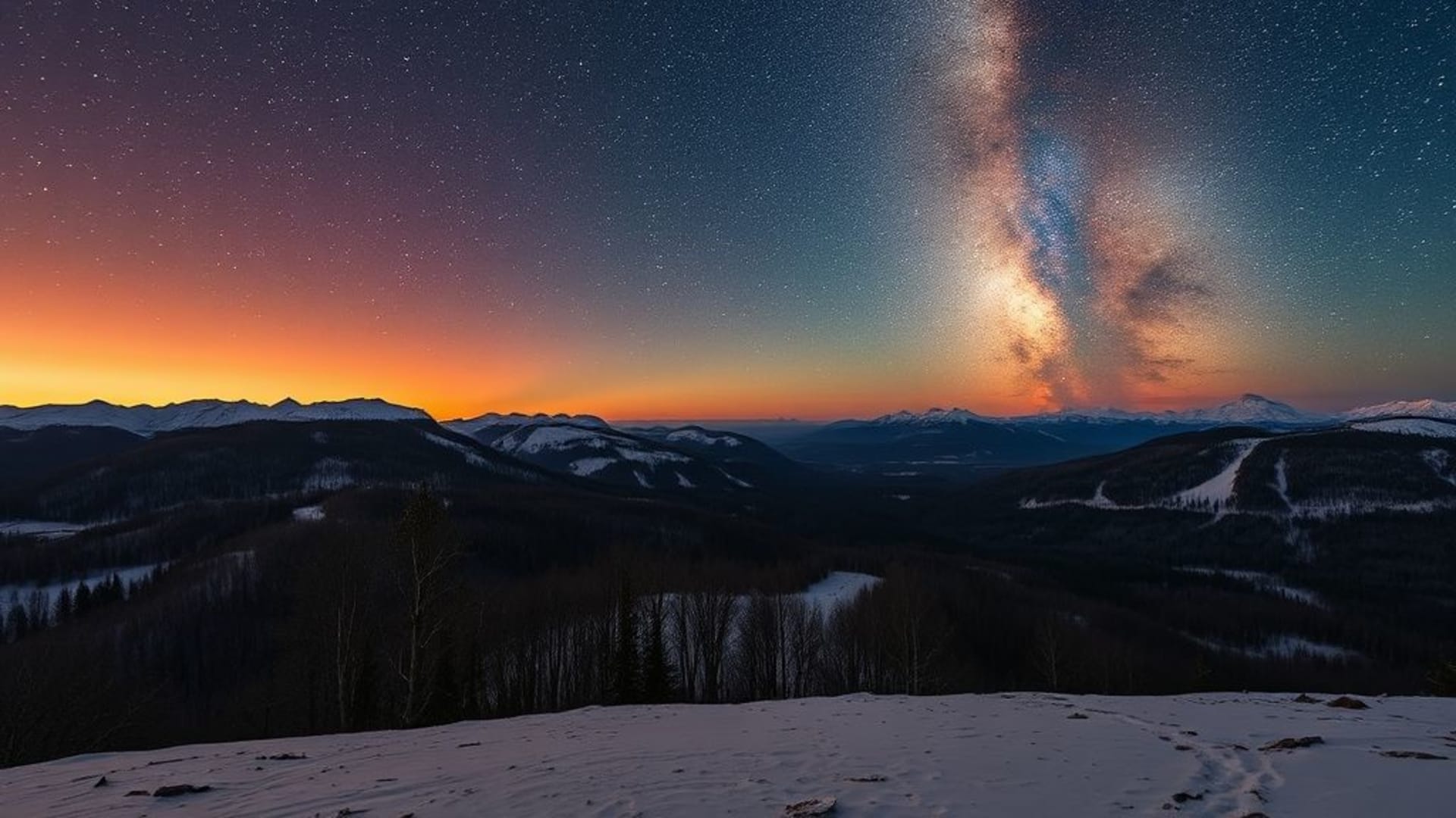 aurores boréales dans le ciel polaire