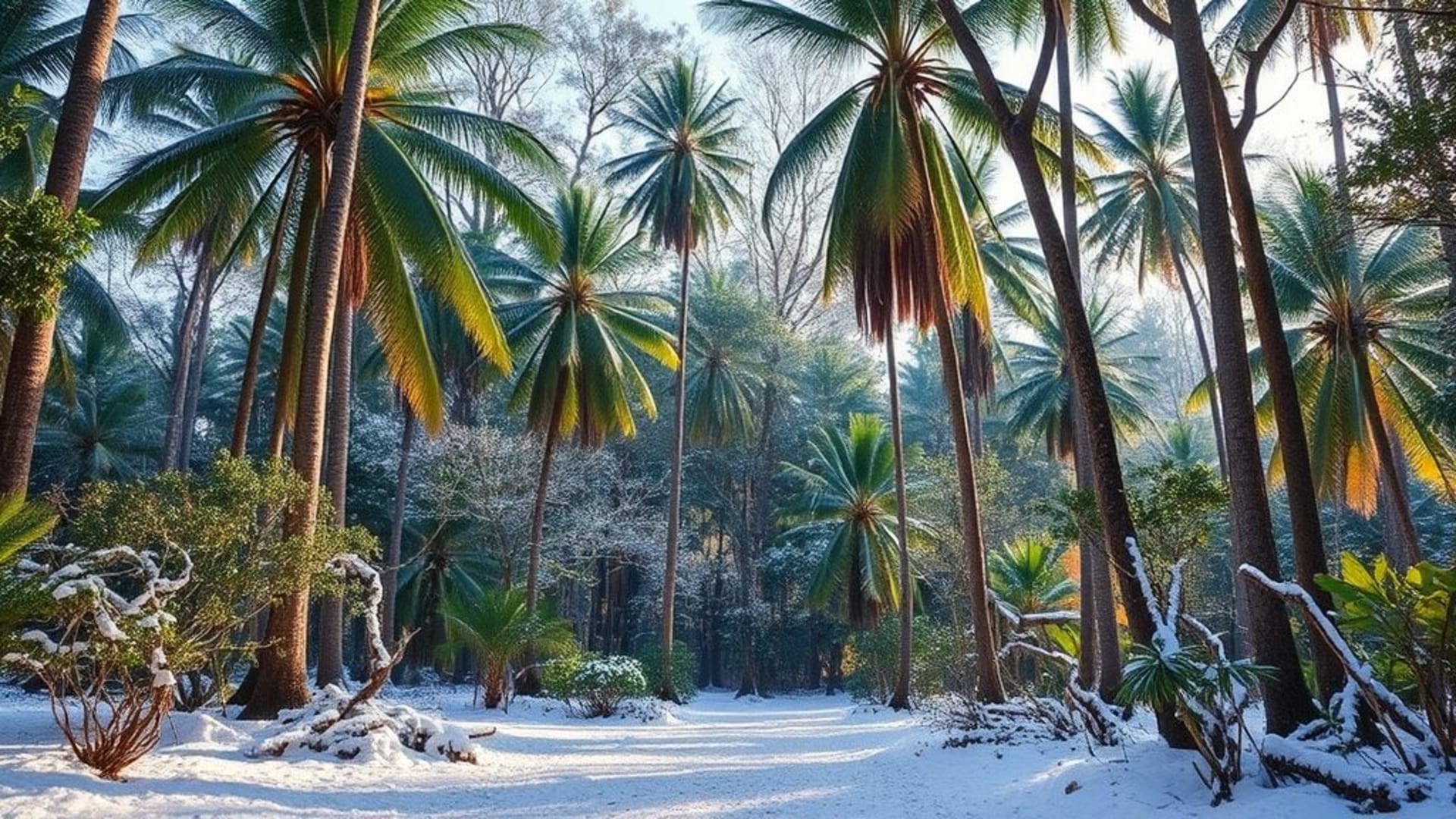 forêt tropicale luxuriante en hiver