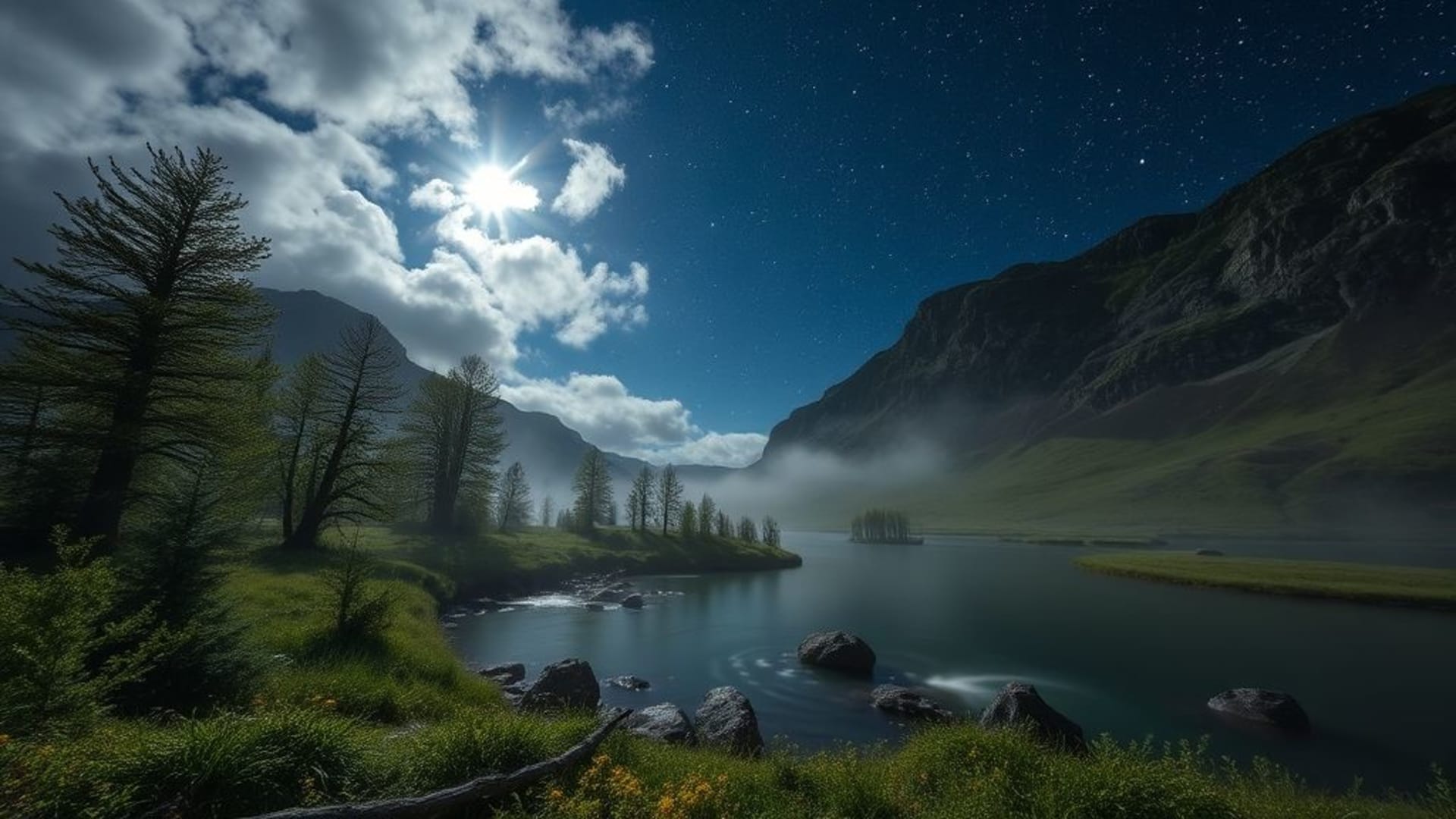 scènes de nature sous la pluie
