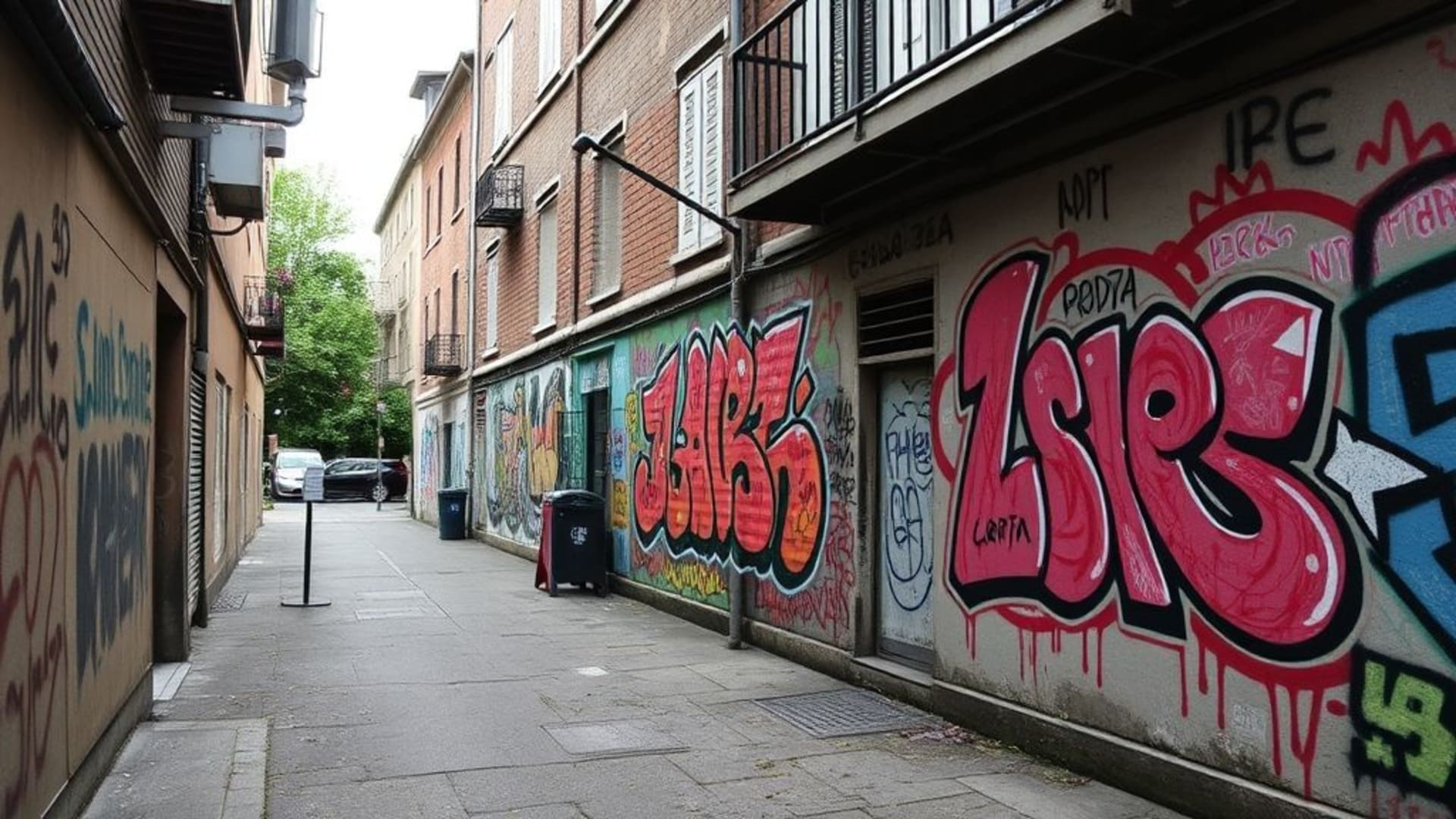 fresques urbaines graffiti dans quartiers branchés