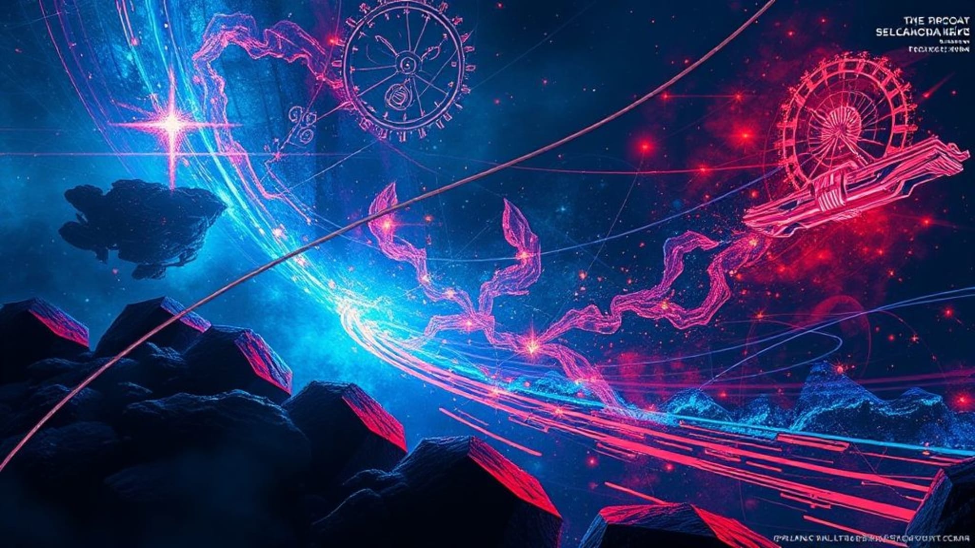 art digital avec effets de néon