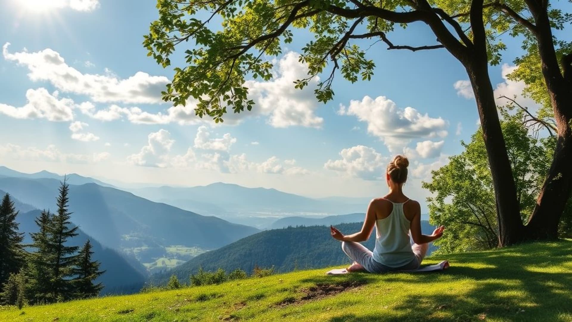 scènes de méditation ou yoga dans des nature sereines et inspirantes