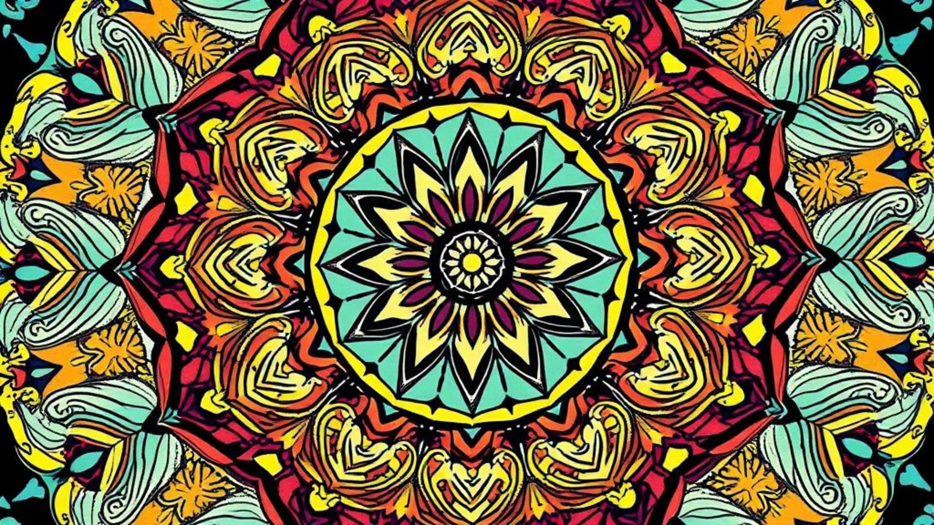 motifs mandalas ou art sacré avec détails complexes et couleurs apaisantes