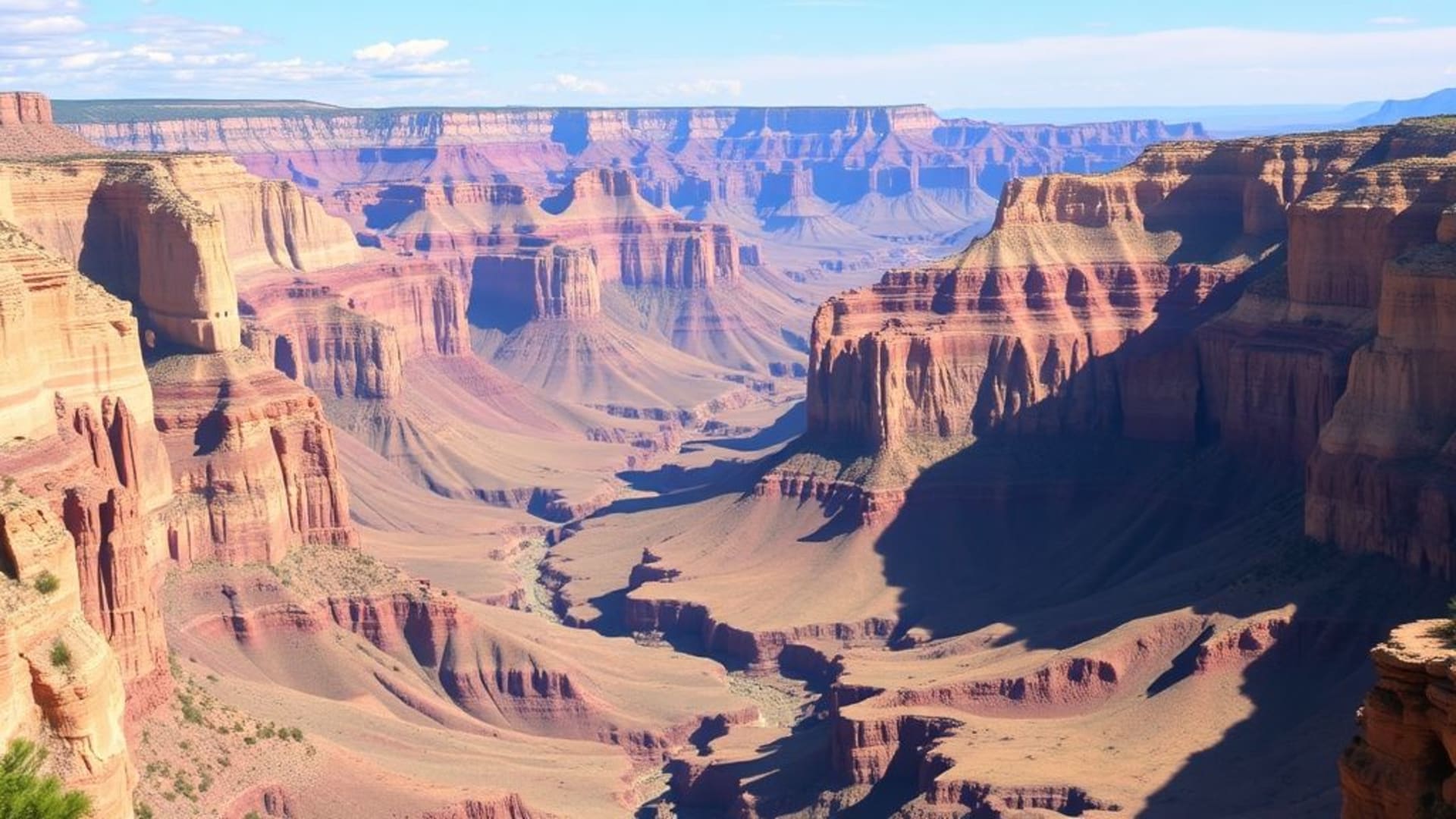 vue panoramique de canyons géants comme Antelope Canyon ou Grand Canyon