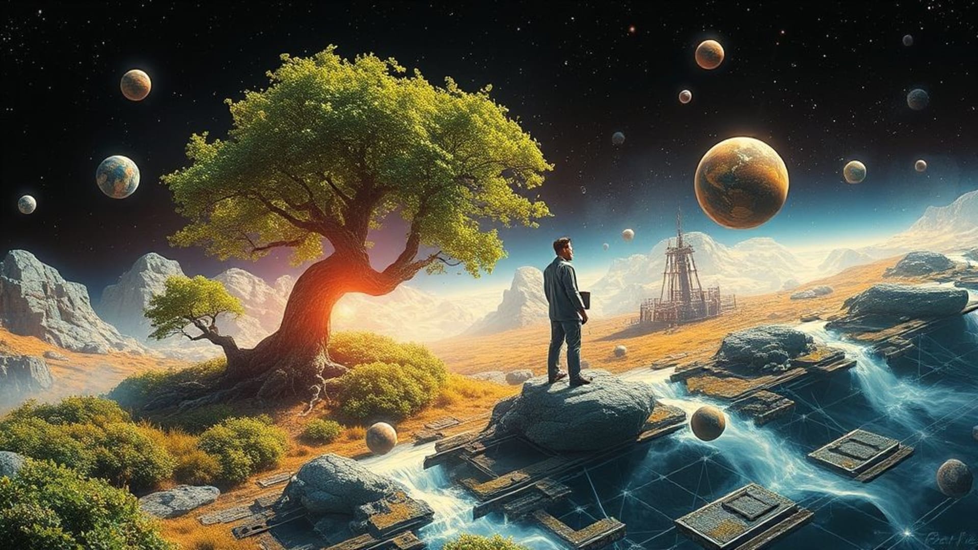 œuvres d’art conceptuel mêlant nature et technologie pour futuristes