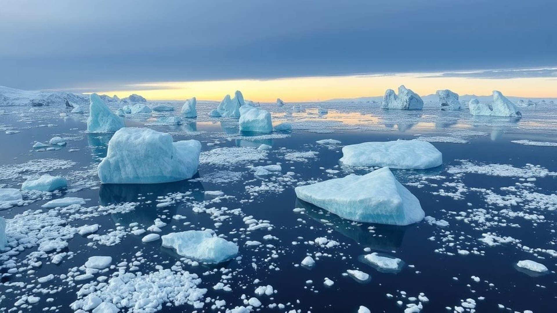 paysages arctiques avec icebergs flottants et aurores boréales vibrantes