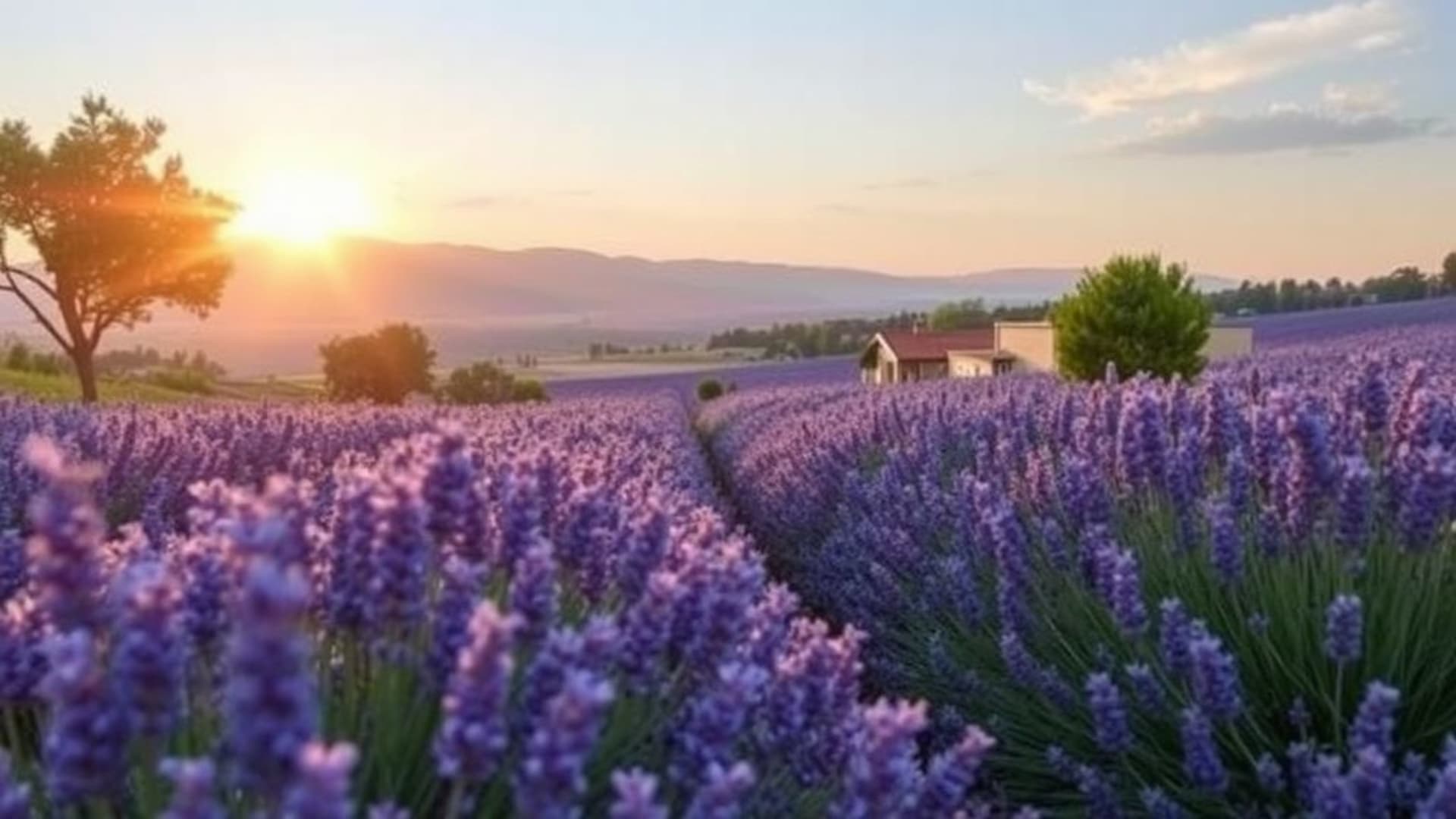 champs de lavande en Provence sous un ciel bleu d'été