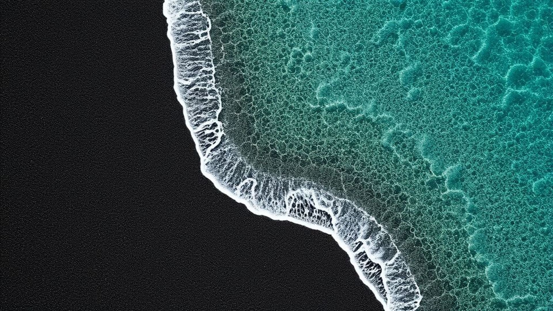 plages de sable noir produisent un contraste intense avec l’eau turquoise