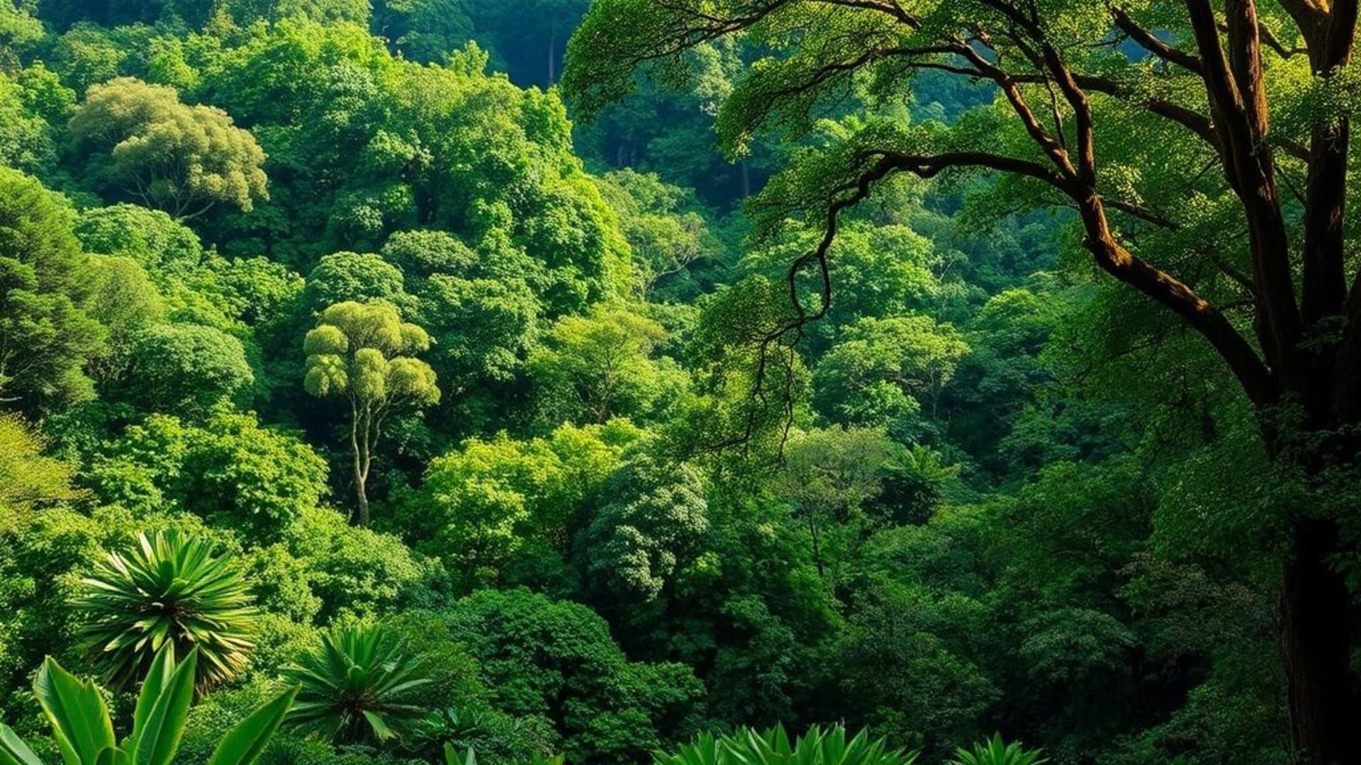 paysages de jungle luxuriante