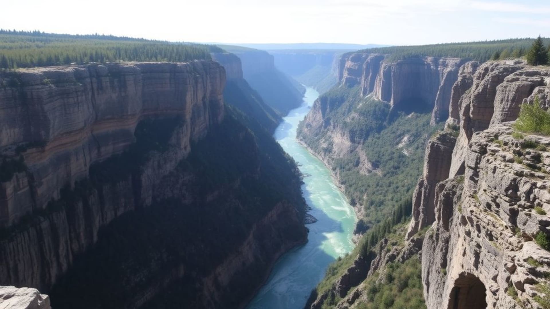 vues spectaculaires de gorges profondes et rivières cristallines