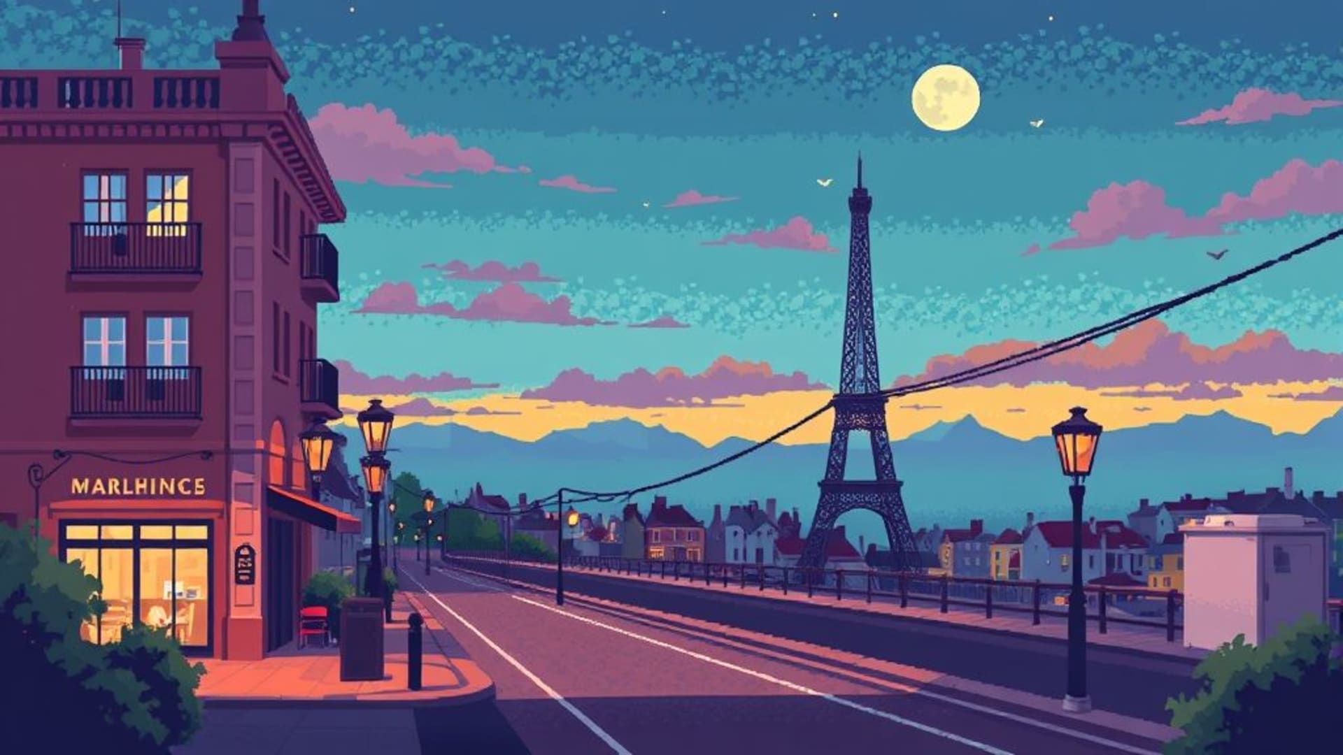 art pixel rétro avec palettes vives.