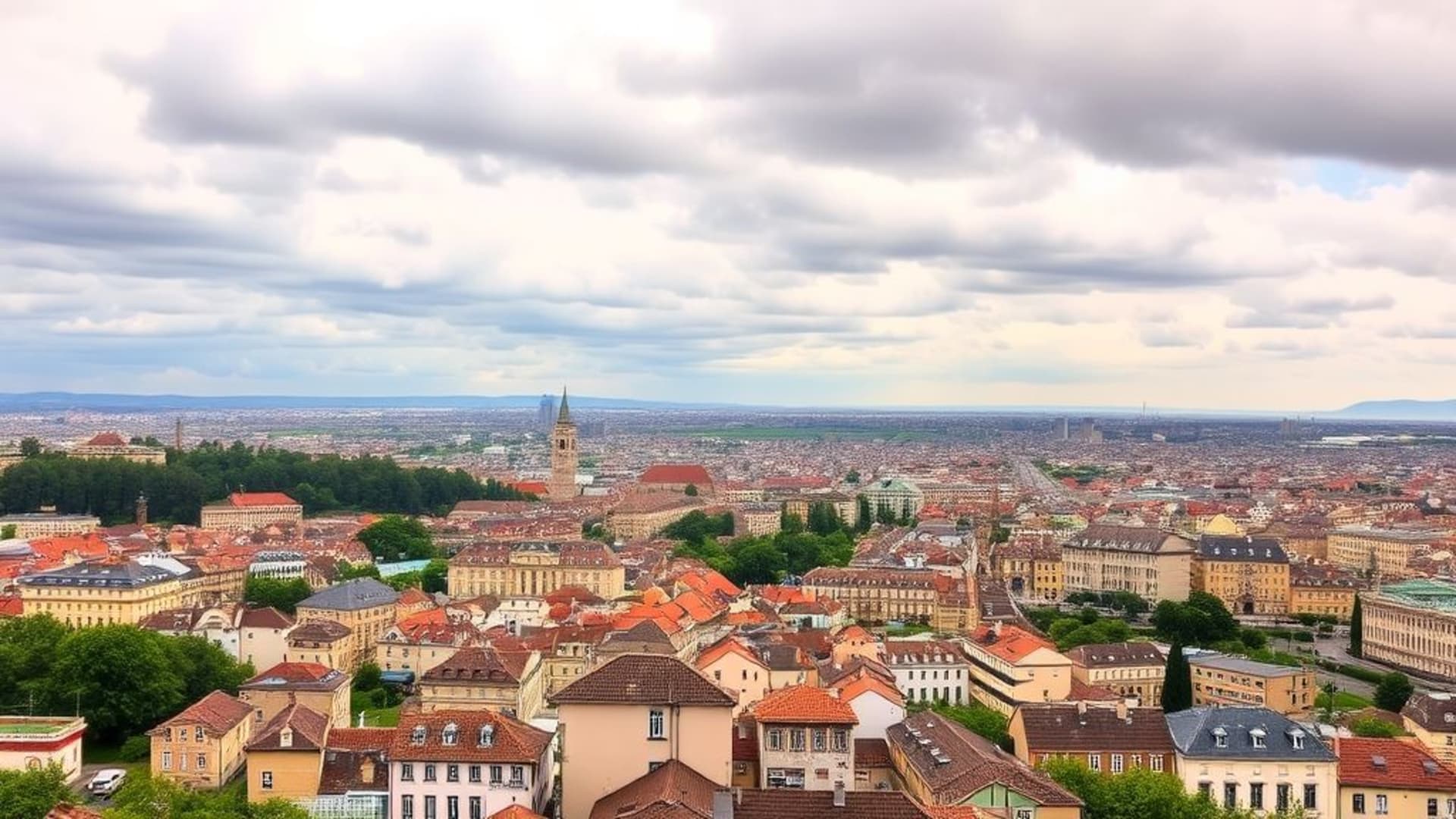 panoramiques urbains en hauteur avec vue sur gratte-ciel