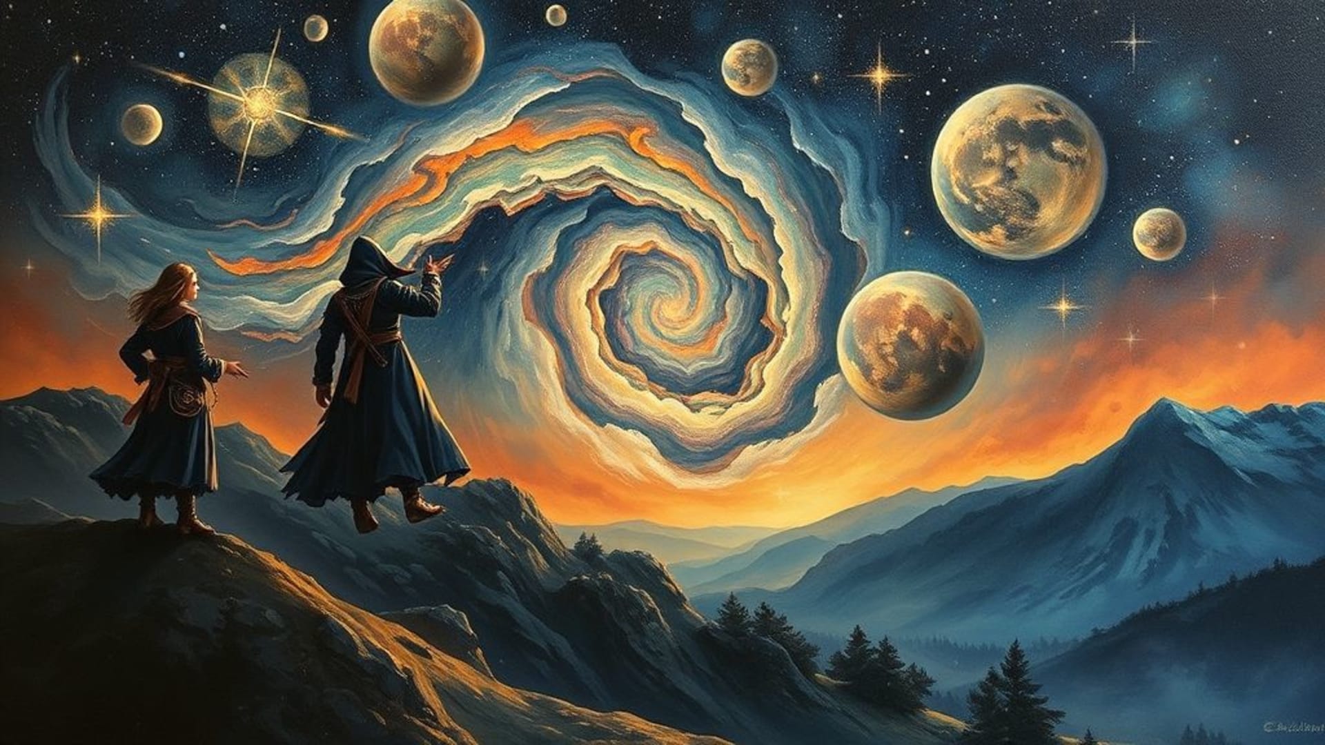 compositions artistiques de vides spatiaux et étoiles