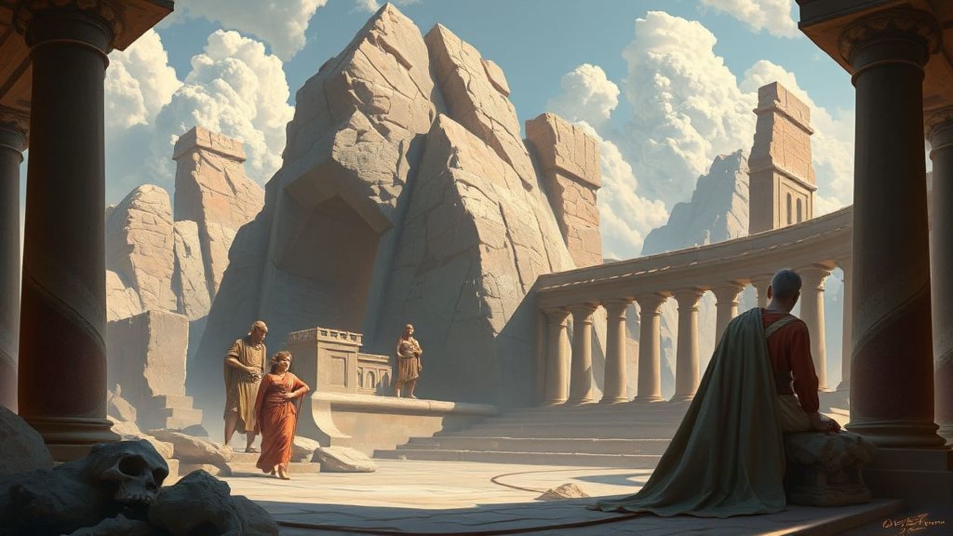 peintures digitales de scènes mythologiques anciennes