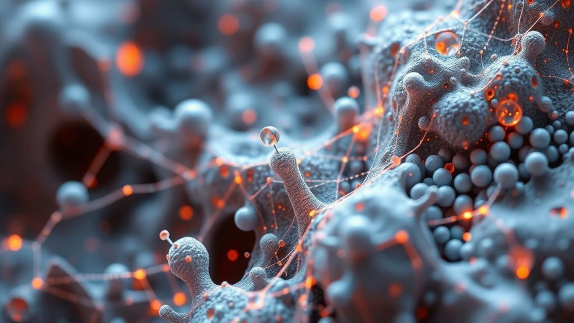 images de microstructures métalliques futuristes