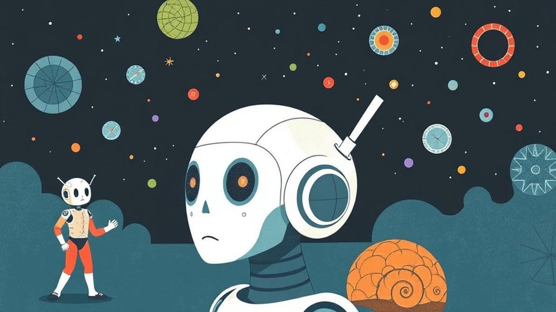 illustrations de robots et d'intelligences artificielles