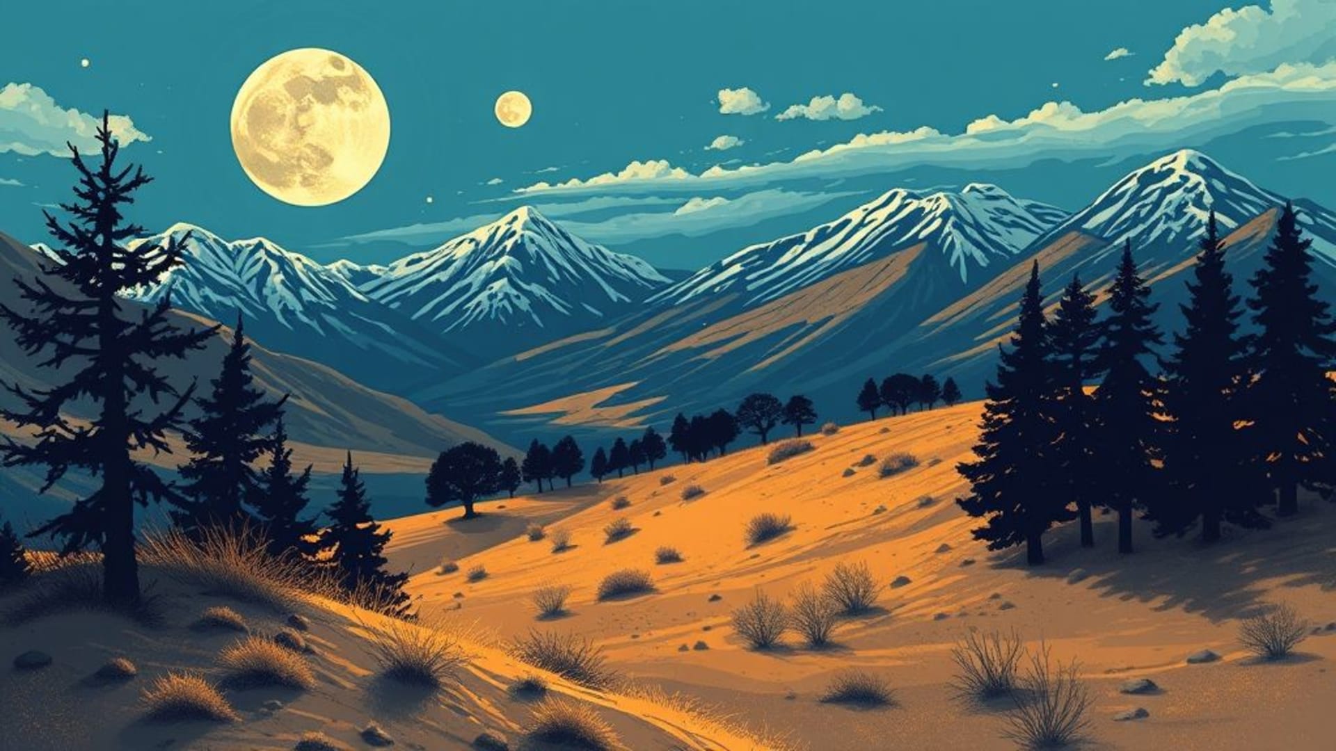 paysages lunaire ou martien avec cratères et dunes , œuvres d'art de pixel art rétro , portraits d'artistes célèbres en style pop art