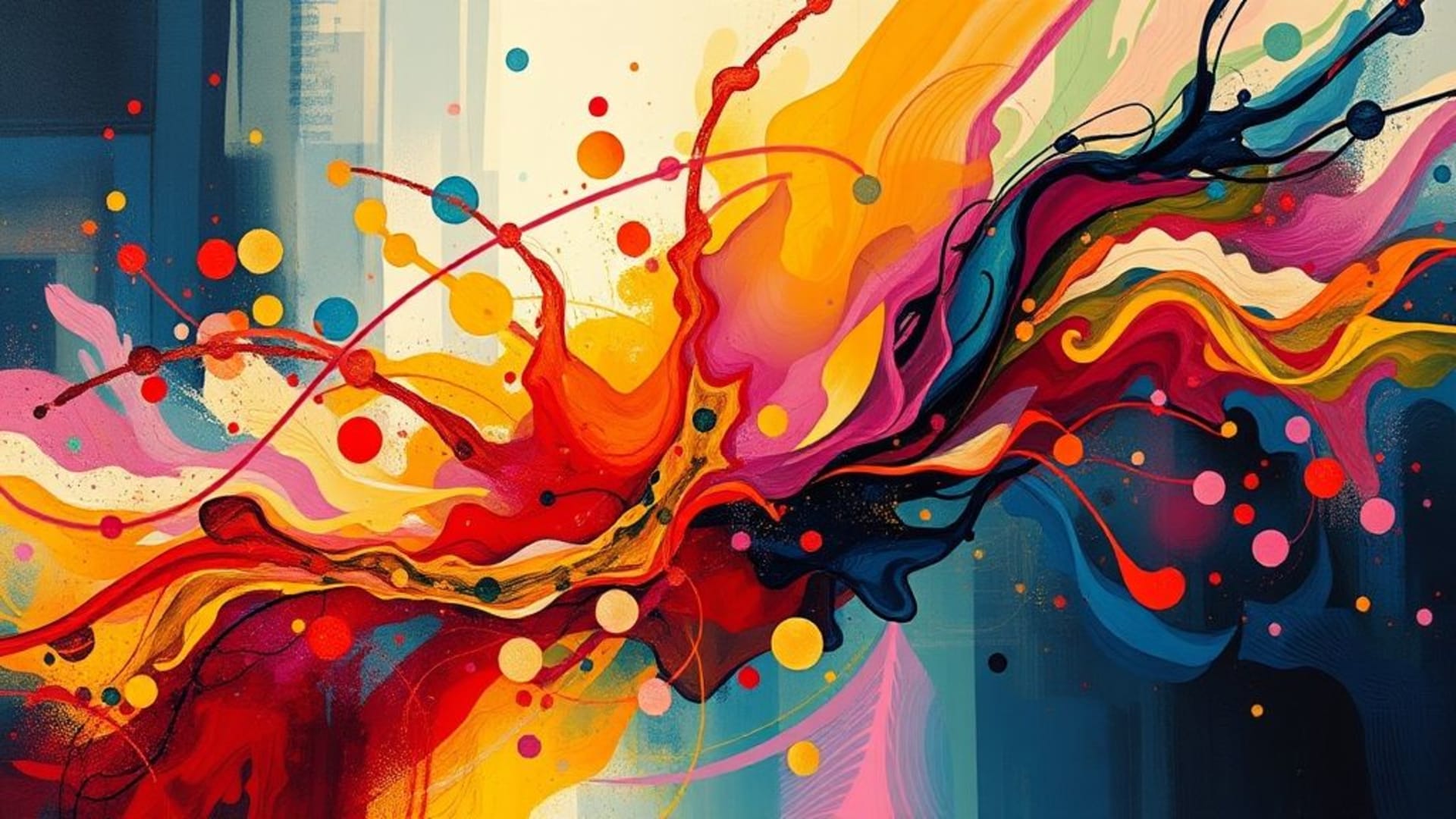 effets artistiques abstraits avec couleurs vives et formes dynamiques