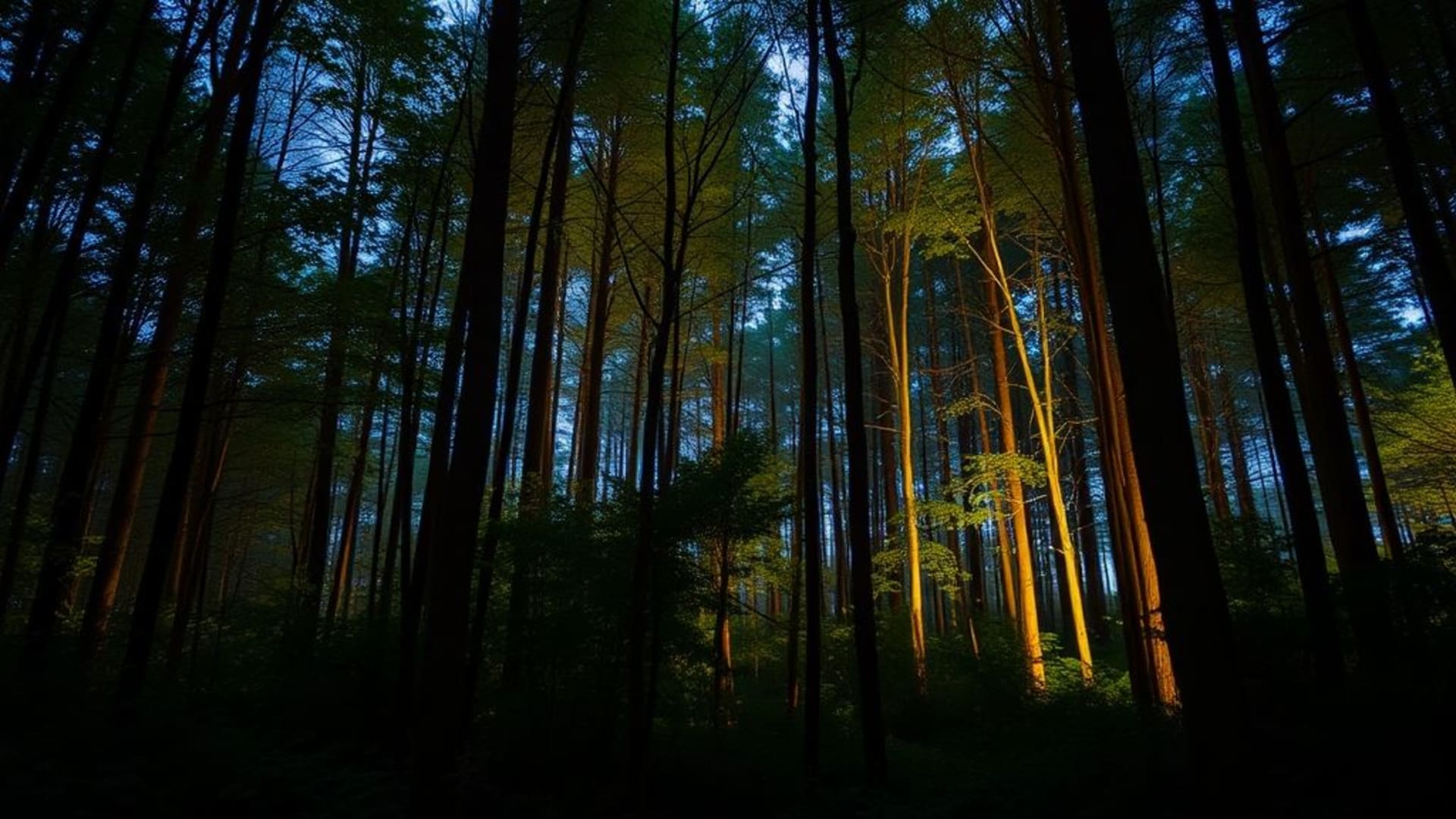 forêts de bambous avec lumière douce traversant les feuillages