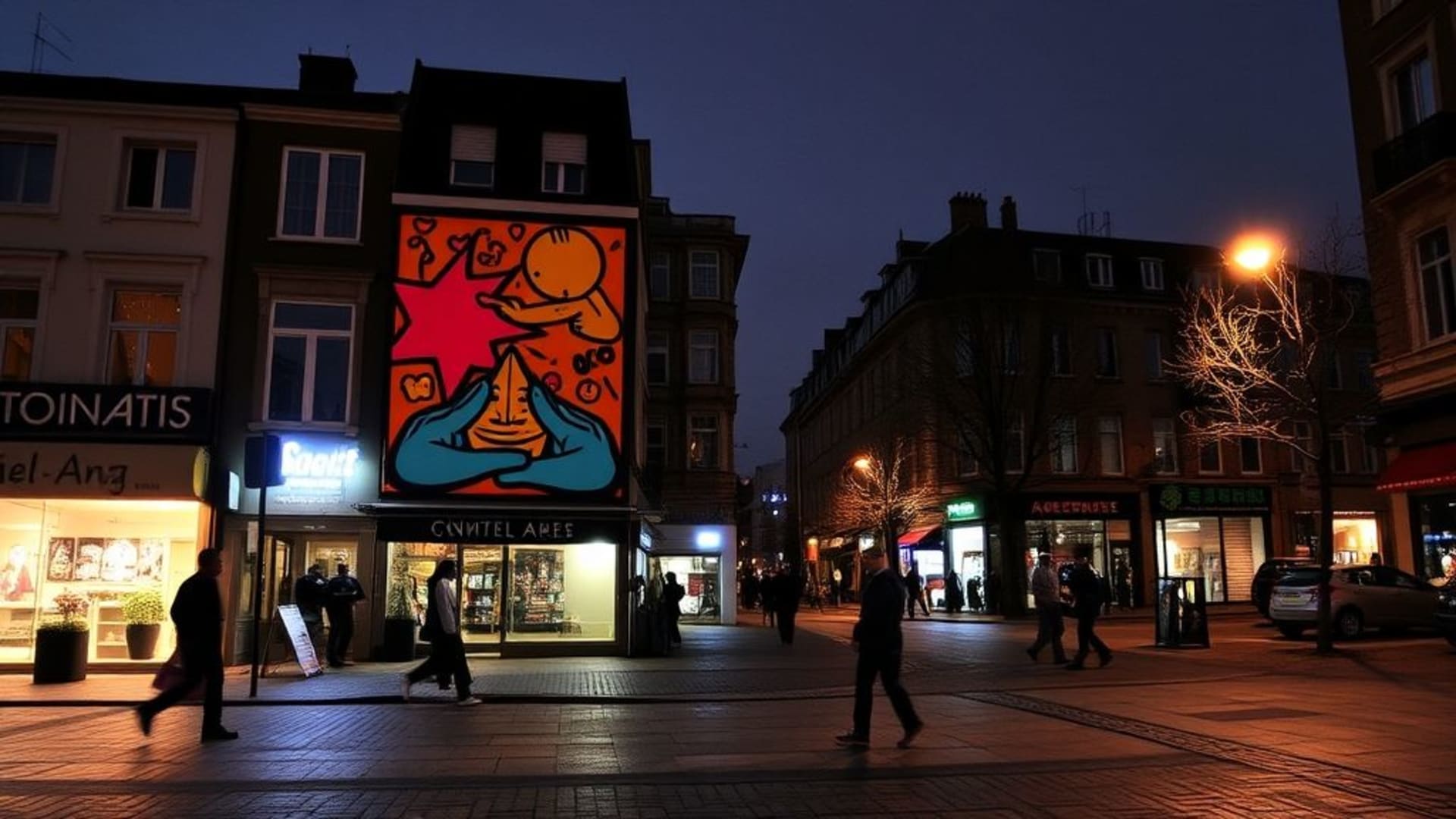 scènes de street art moderne dans des quartiers urbains.