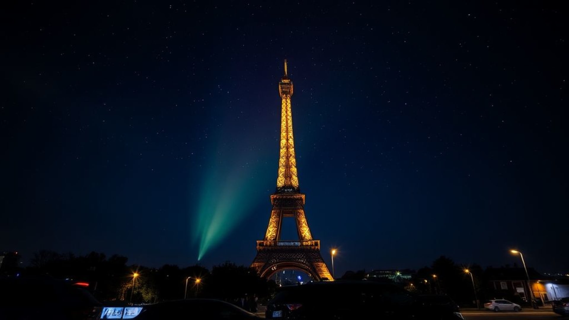 aurore boréale couleurs vives dans le ciel nocturne