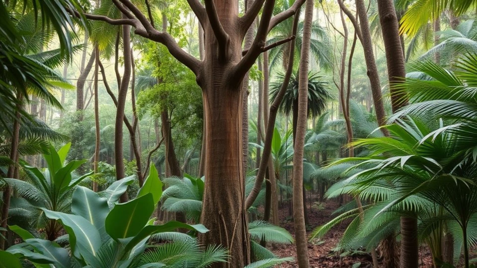Forêts tropicales riches en biodiversité avec animaux exotiques et arbres anciens