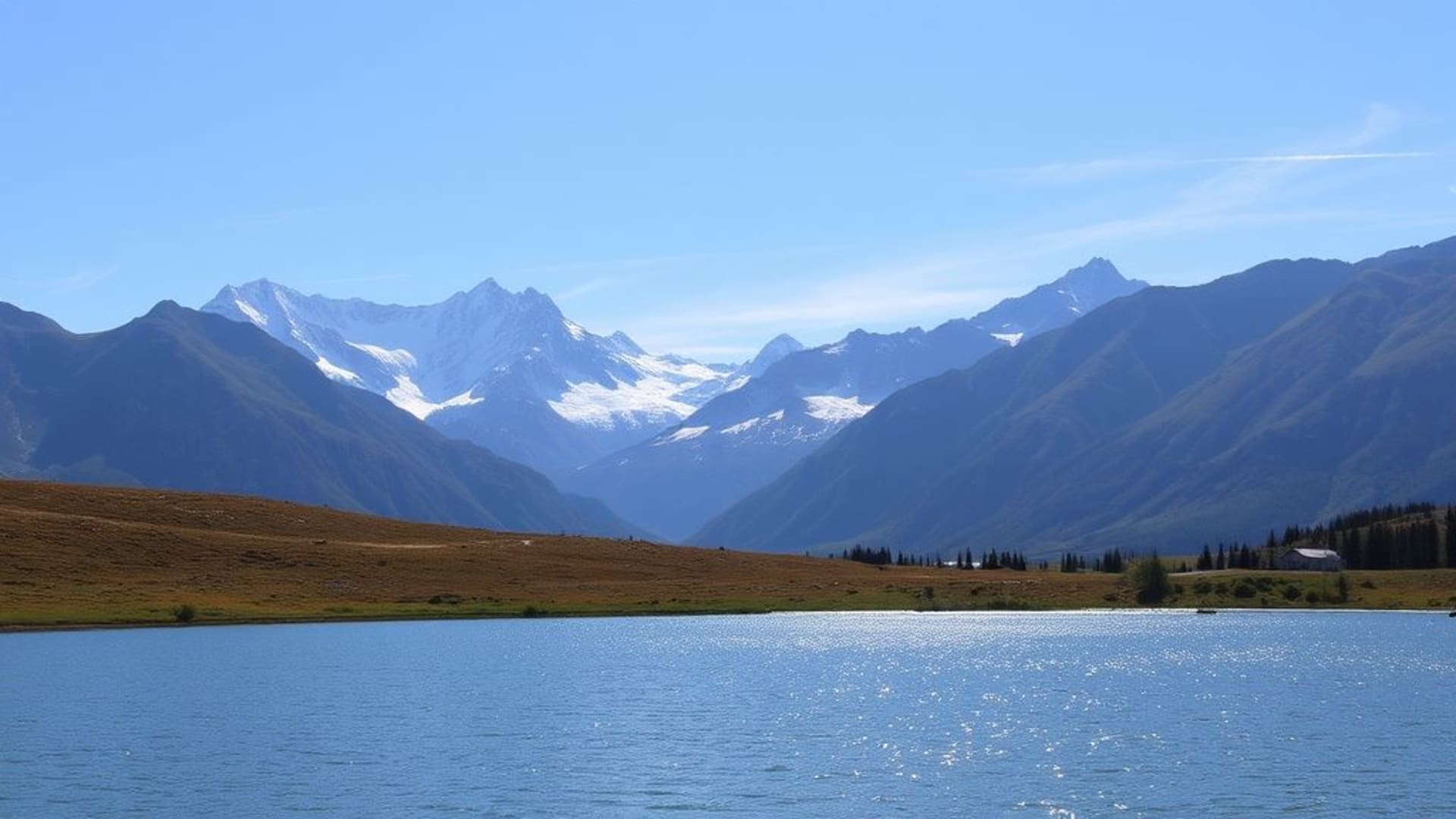 paysages de montagne avec lac cristallin refletant le ciel étoilé