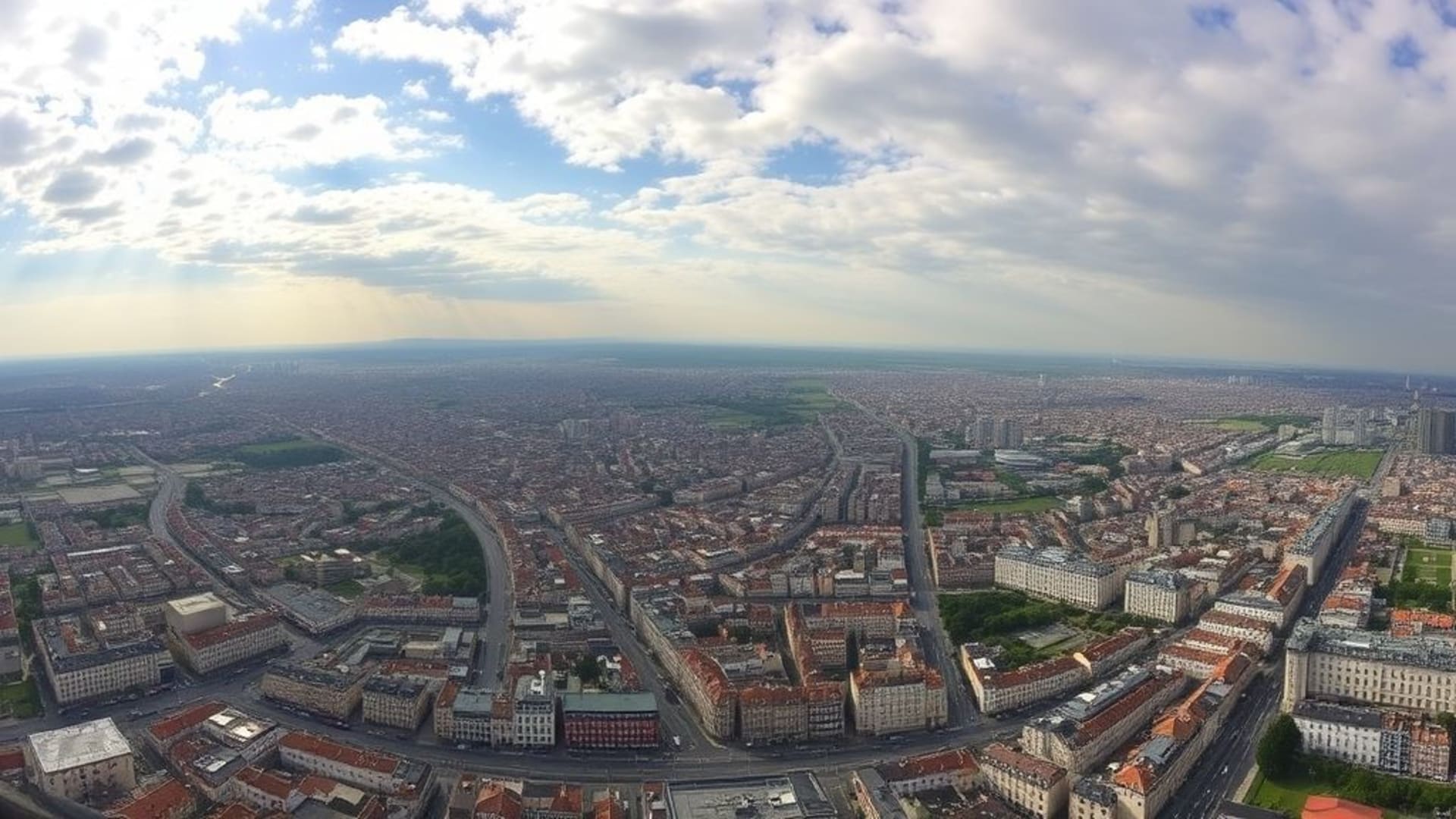 panoramas urbains avec vue aérienne de gratte-ciels et rues animées