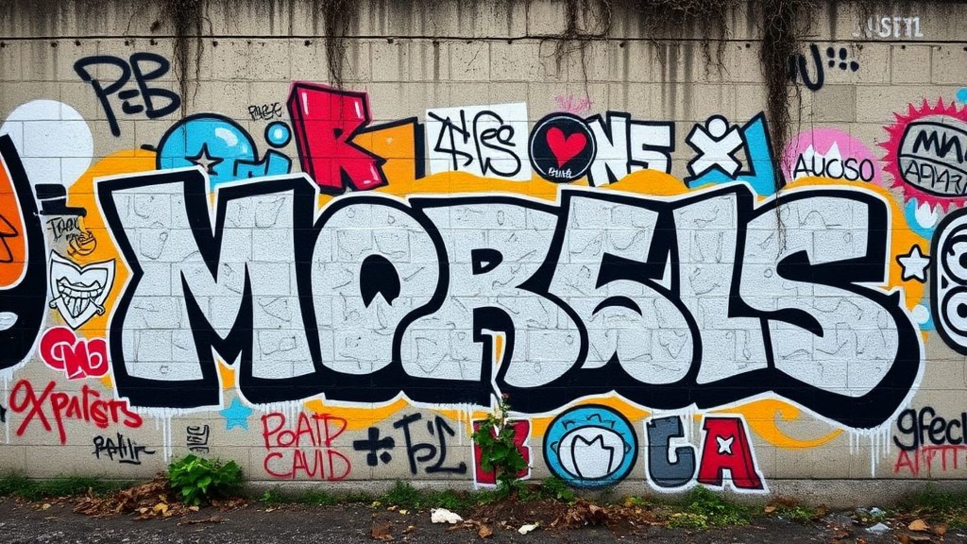fresques murales urbaines créatives avec graffiti et art de rue