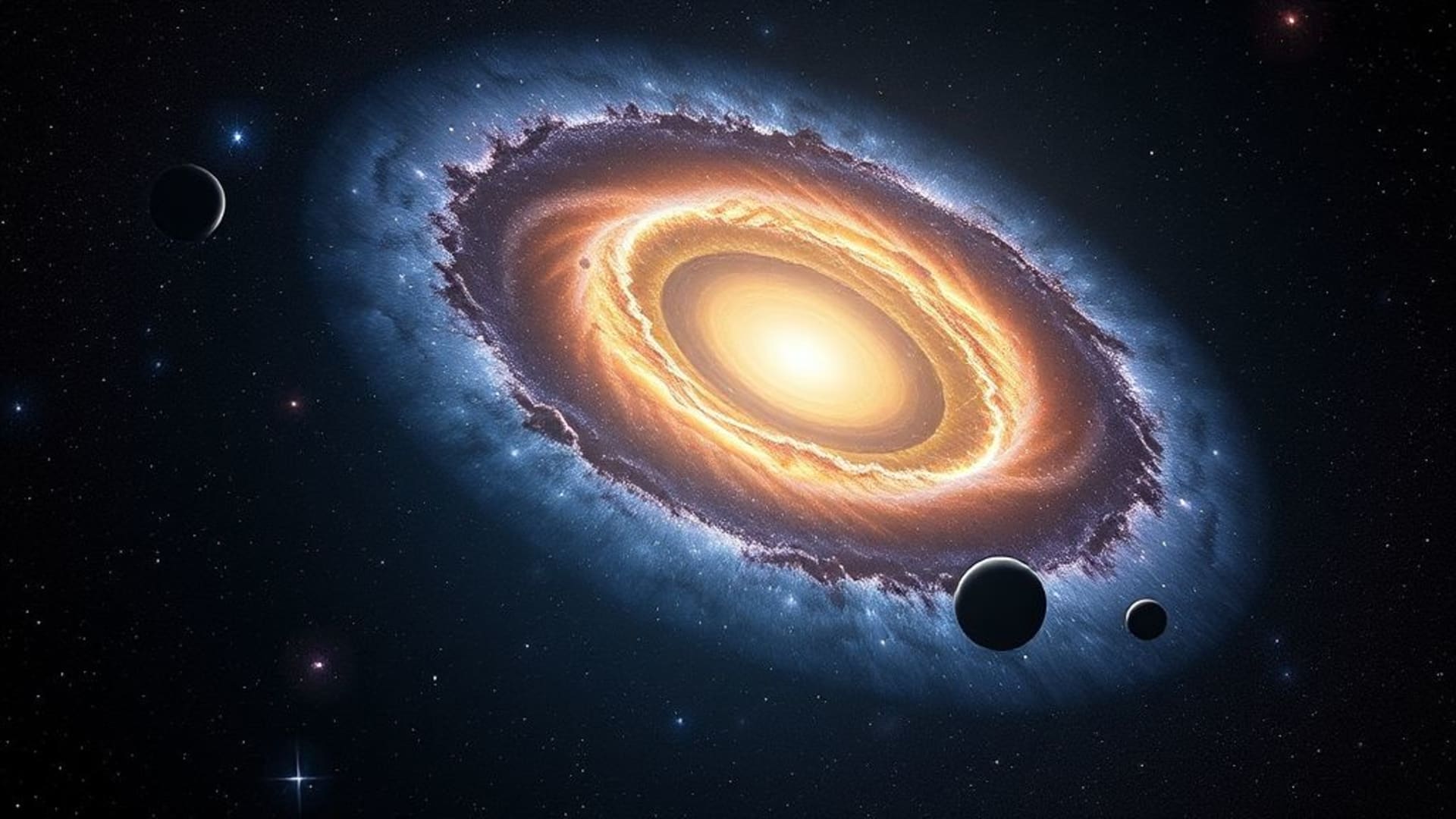 Animations de galaxies et nébuleuses en mouvement