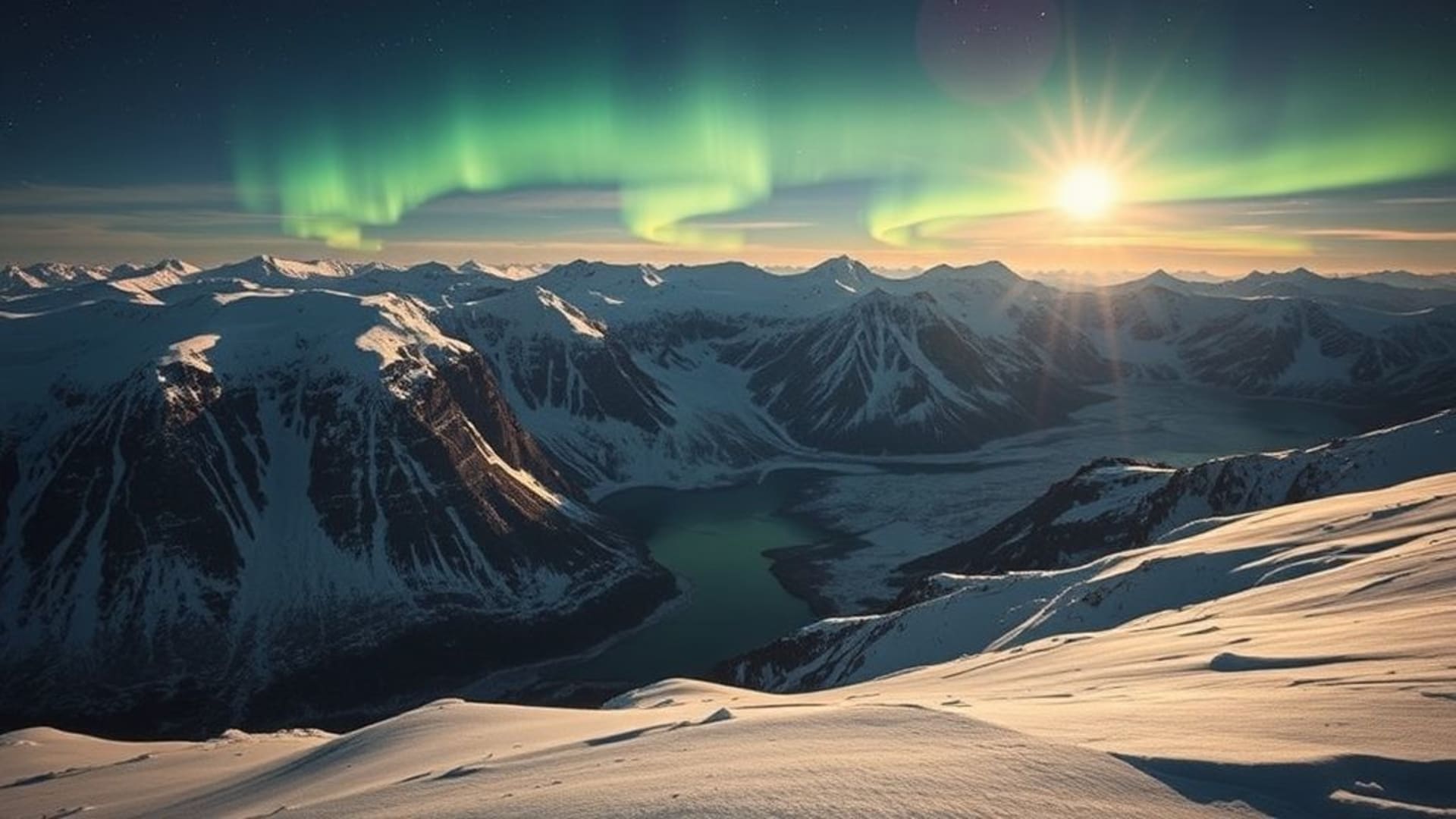 aurores boréales dans un ciel arctique